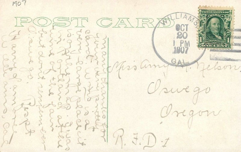 Postcard California Oakland Broadway Trolleys 1907 Behrendt #126 23-8976