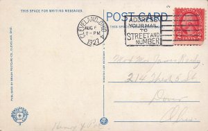 Boating in Brookside Park Cleveland Ohio 1927 postcard