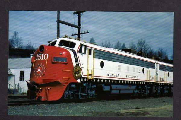 AK Alaskan Railroad Train Loco 1510 ALASKA Postcard RR