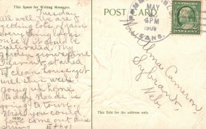 Vintage Postcard 1909 Mother's Goodnight Baby Fell Asleep Bedtime Sleeping