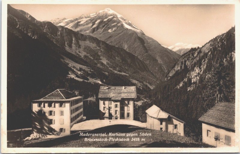 Austria Maderanertal Kurhaus Vintage RPPC 02.74