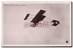 Old Postcard Jet Aviation Sommer biplane Farman