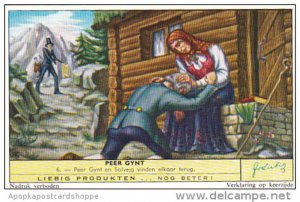 Liebig Trade Card s1733 Peer Gynt No 6 Peer Gynt en Solvejg vinden elkaar terug