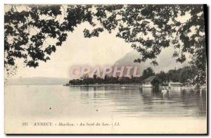 Old Postcard Annecy Menthon At Lakeside