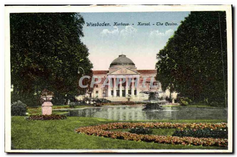 Old Postcard Wiesbaden Kurhaus