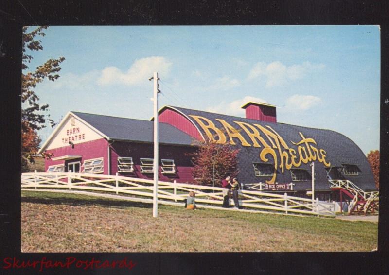 Augusta Michigan The Barn Theatre Vintage Advertising Postcard