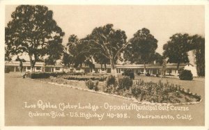 Postcard California Sacramento Los Robles Motor Lodge Golf Course 23-9809