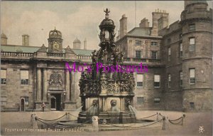 Scotland Postcard - Edinburgh, Fountain at Holyrood Palace   RS37479