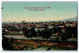 Bulgaria Postcard View of North and West of Sofia c1910 Unposted Antique