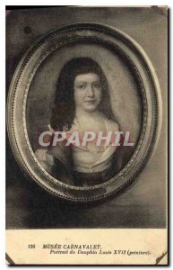 Old Postcard Musee Carnavalet Portrait of the Dauphin Louis XVII painting