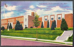 Vintage Postcard 1930-1945 High School Northumberland Pennsylvania