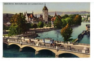 Switzerland - Zurich. Landesmuseum (National Museum) & Station Bridge