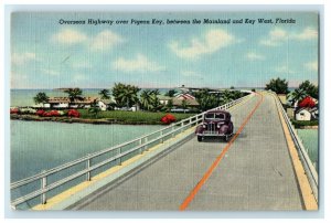 1954 Overseas Highway Over Pigeon Key Between Mainland Key West FL Postcard