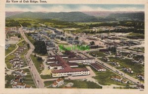 Postcard Air View Oak Ridge TN 1950 Tennessee
