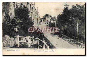 Old Postcard Pau Avenue Leon Say Tramway