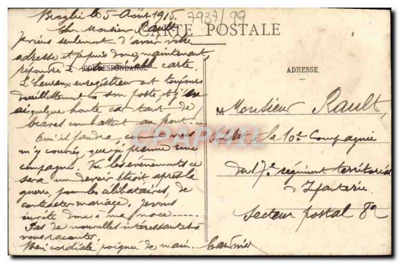 Postcard Old Broglie General view