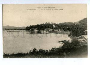 144567 MARTINIQUE SAINTE-ANNE church & town Vintage postcard