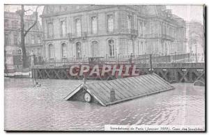 Old Postcard Paris Floods in January 1910 Flood of the Seine Gare des Invalides