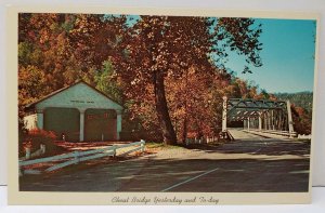 West Virginia Cheat Bridge Yesterday and Today Postcard E7