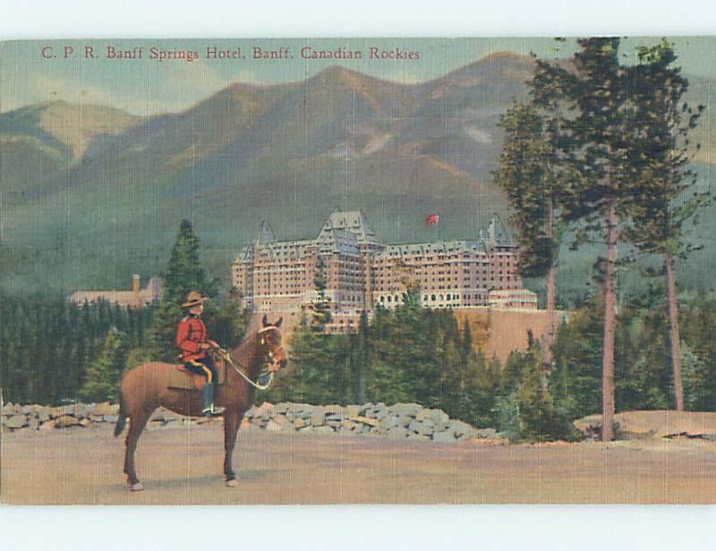 Linen TOWN VIEW SCENE Banff Alberta AB o1065