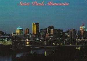 Minnesota St Paul Skyline At Dusk 1996