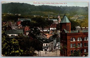Vintage Postcard 1912 Houses Mountains Looking East Little Falls New York N.Y.