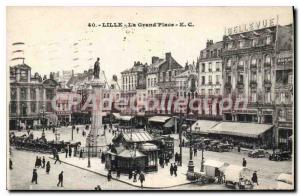 Postcard Old Lille Grand Place