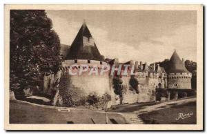 Old Postcard Pontivy Facade Fort Chateau des Rohan Lords