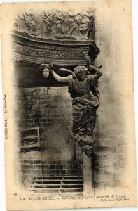 CPA La CHAISE-DIEU - Interieur de l'Église cariatide de l'orgue (203038)