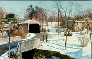 Hamilton County Ohio Groff Mill Covered Bridge East of Rt US 127 Postcard U7