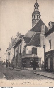 BEANUE, France,1910-1920s, Eglise de la Charite et Rue de Lorraine