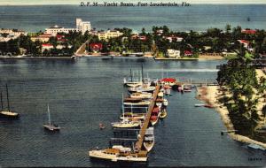 Florida Fort Lauderdale Yacht Basin Curteich