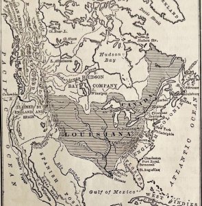 1904 Map Of Louisiana Country Claimed By La Salle France History Print DWN10F