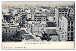 c1910 Wholesale Section Winnipeg Manitoba Canada Antique Unposted Postcard