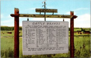 Montana Roadside Marker Cattle Brands