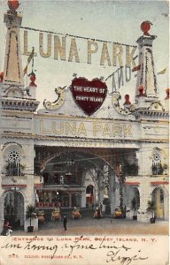 Entrance to Luna Park Coney Island, NY, USA Amusement Park 1905 