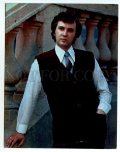 488673 Advertising FASHION 1983 Knitting pattern Waistcoat Man Poster Old