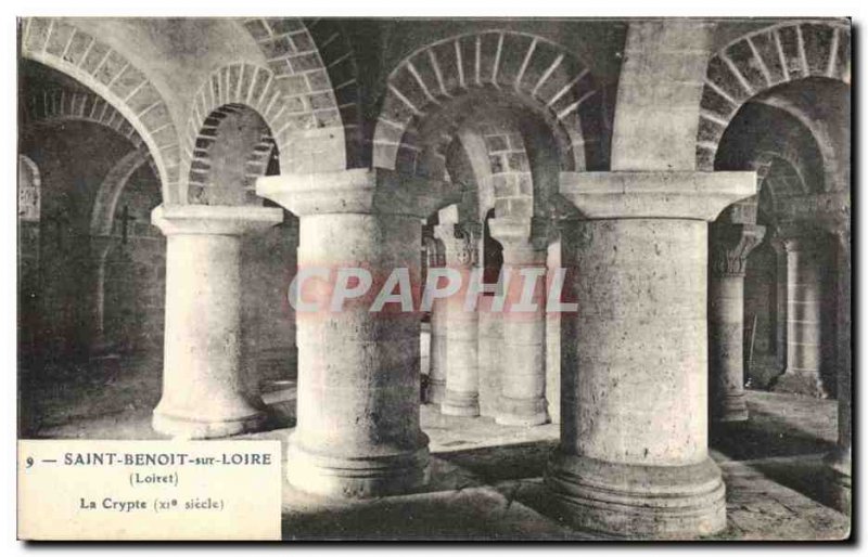 Old Postcard Saint-Benoît-sur-Loire The Crypt