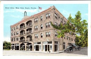 West Palm Beach, FL Florida  HOTEL ALMA  Joseph Hurley~Manager ca1920's Postcard