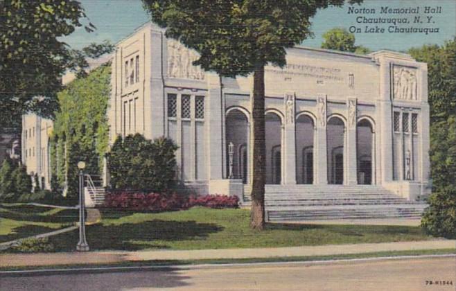 New York Chautauqua Norton Memorial Hall On Chautauqua Lake Curteich