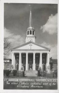 Bardstown KY Kentucky, St.Joseph's Cathedral Catholic Church Real Photo Postcard