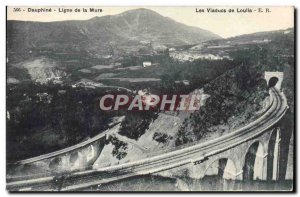 Old Postcard The Dauphine line Mure The viaducts Loulla