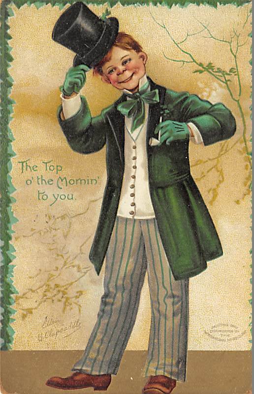 Artist Ellen Clapsaddle Saint Patrick's Day 1908 corner wear