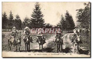 Puy de Dome- Mount Dore- Promenade a Ane-Postcard Old Donkey