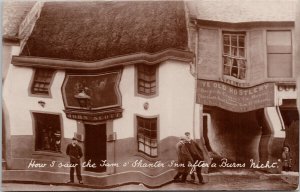 Ayr Scotland Tam O' Shanter Inn Burns Nicht Blurry Funny Real Photo Postcard G73