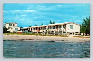 Fort Myers Beach Florida Sand Patch Motel Oceanview Chrome Cancel WOB Postcard 