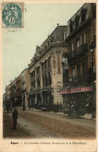 CPA AGEN - Les Grandes Galeries - Boulevard de la Republique (638546)