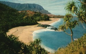 Vintage Postcard 1930's Lumahai Beach Beautiful Vistas Garden Kauai Hawaii HI