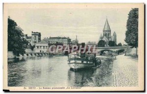 Old Postcard Metz Le Bateau Promenade Lorraine