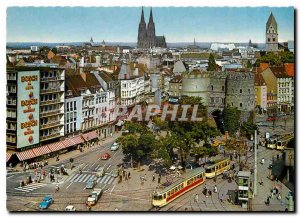 Postcard Modern Koeln Am Rhein Hahnentor am Rudolfplatz